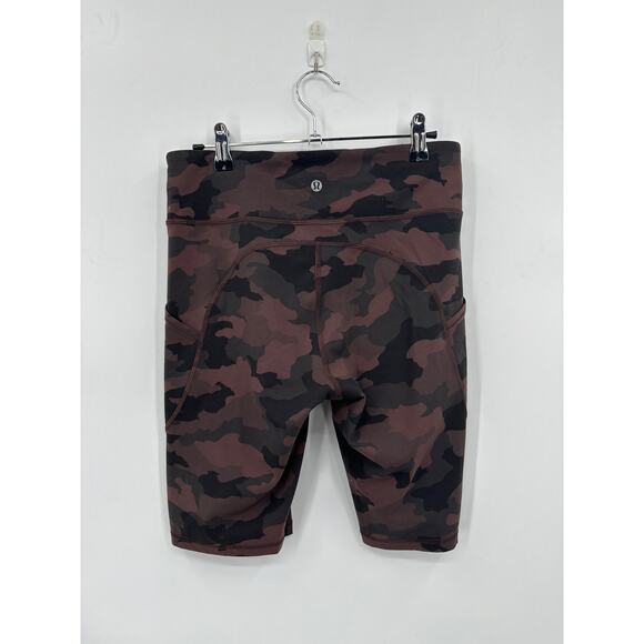 Lululemon Invigorate High-Rise Short 10" Heritage 365 Camo Brown Size 8 - Picture 4 of 7